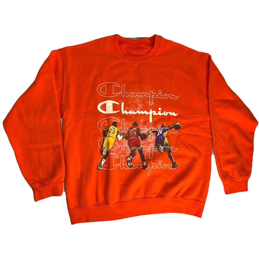 Champion Kobe Bryant Michael Jordan Lebron James Mens Sweatshirt Size Large
